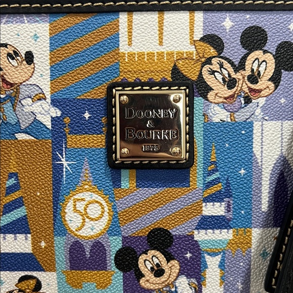 Dooney & Bourke Blue and Gold Mickey Mouse Tote - Picture 3 of 8